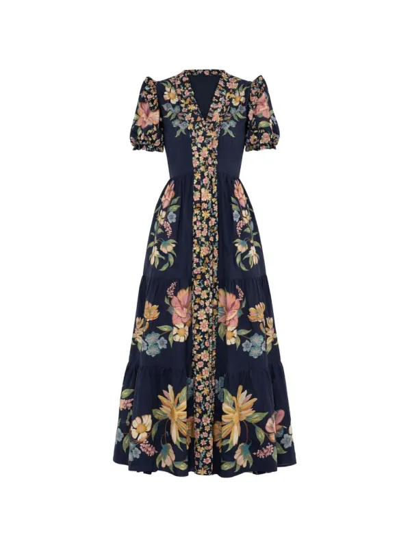 Dresses Floral Dark Blue made by FARM Rio