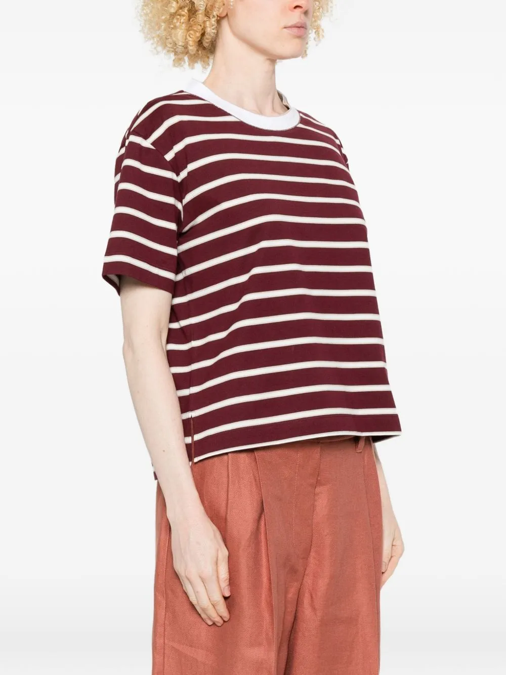 Striped Cotton T-Shirt sold by Wanan Luxury product image thumbnail 3
