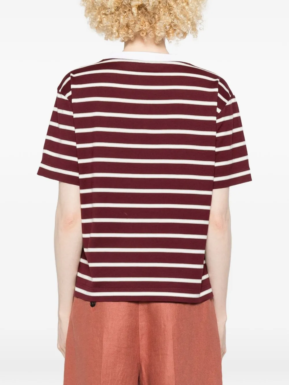 Striped Cotton T-Shirt sold by Wanan Luxury product image thumbnail 5