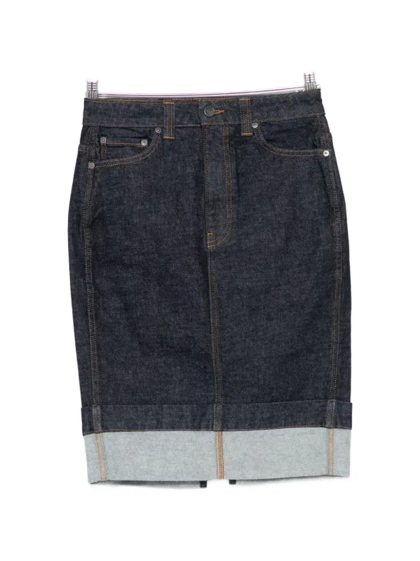 Kendra Denim Skirt made by KHAITE