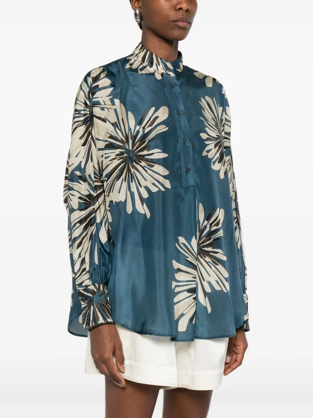 Printed Silk Shirt sold by Wanan Luxury product image thumbnail 5
