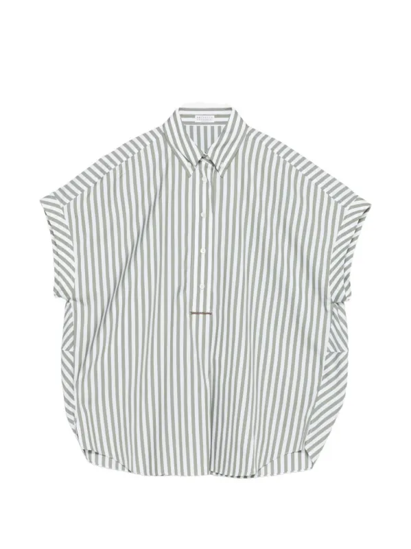Cotton And Silk Striped Shirt sold by Wanan Luxury