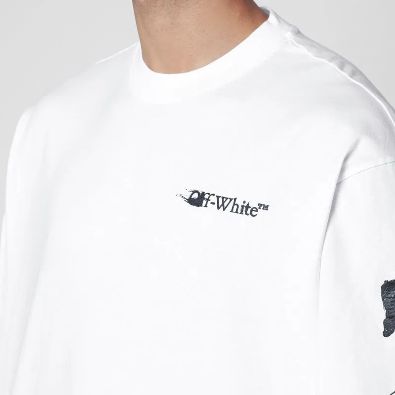 White Long-Sleeved T-Shirt With Logo sold by Wanan Luxury product image thumbnail 2