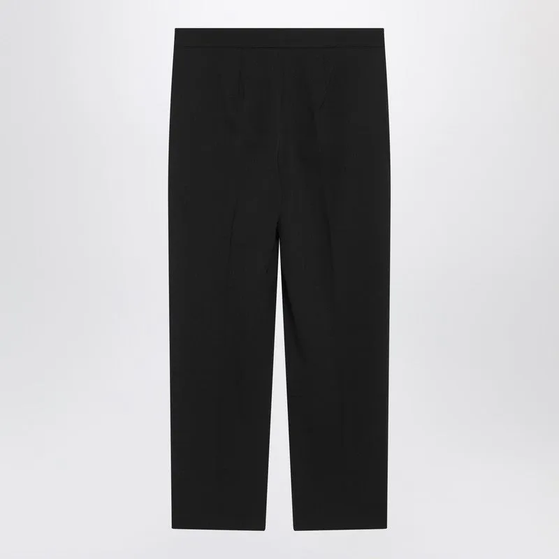 Black Slim Gabardine Trousers sold by Wanan Luxury product image thumbnail 2
