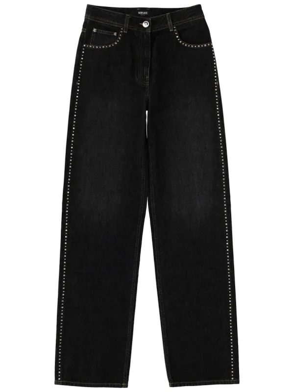 Jeans With Studs And Crystals Decoration sold by Wanan Luxury