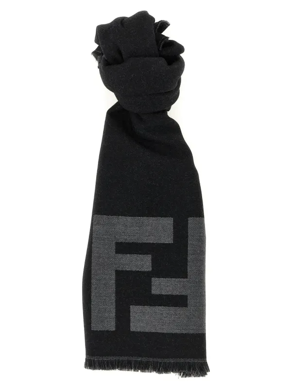 Ff Macro Scarf Scarves And Foulards Black sold by Wanan Luxury