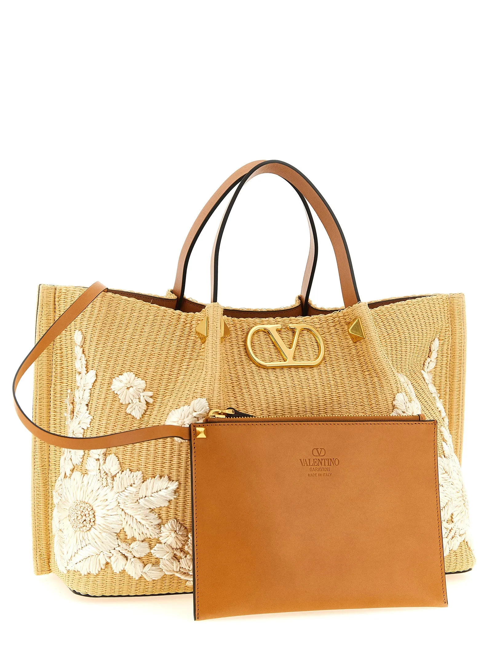 Shopping Valentino Garavani Medium Raffia Tote Bag Beige sold by Wanan Luxury product image thumbnail 3
