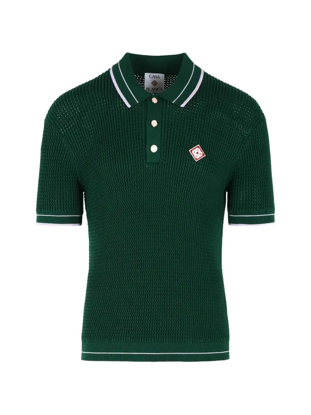 Polo Shirt With Buttons And Logo Appliqué sold by Wanan Luxury