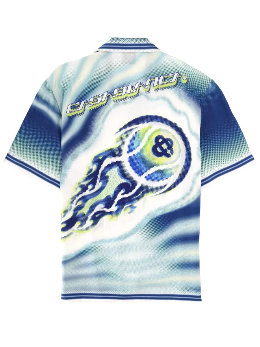 "Flaming Tennis Ball" Shirt sold by Wanan Luxury product image thumbnail 3