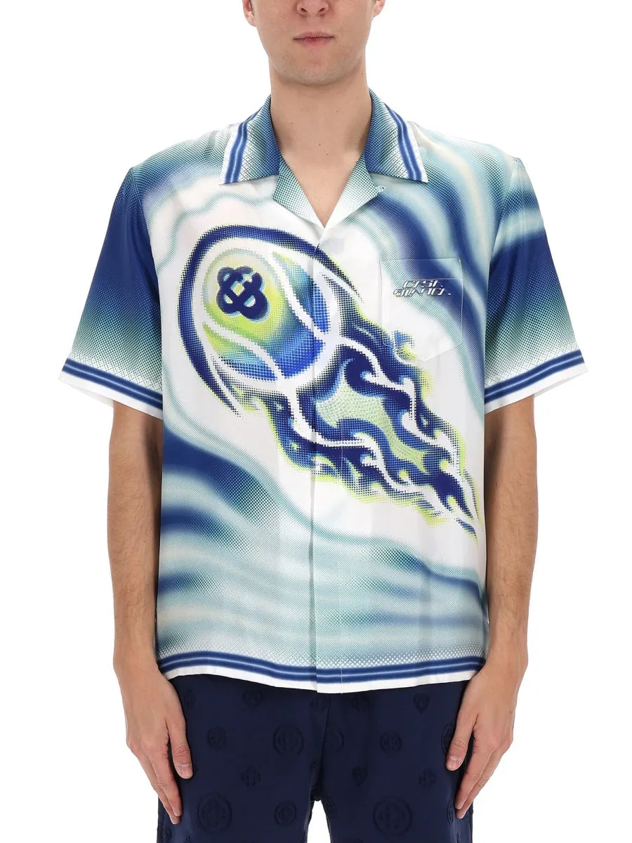 "Flaming Tennis Ball" Shirt sold by Wanan Luxury product image thumbnail 4