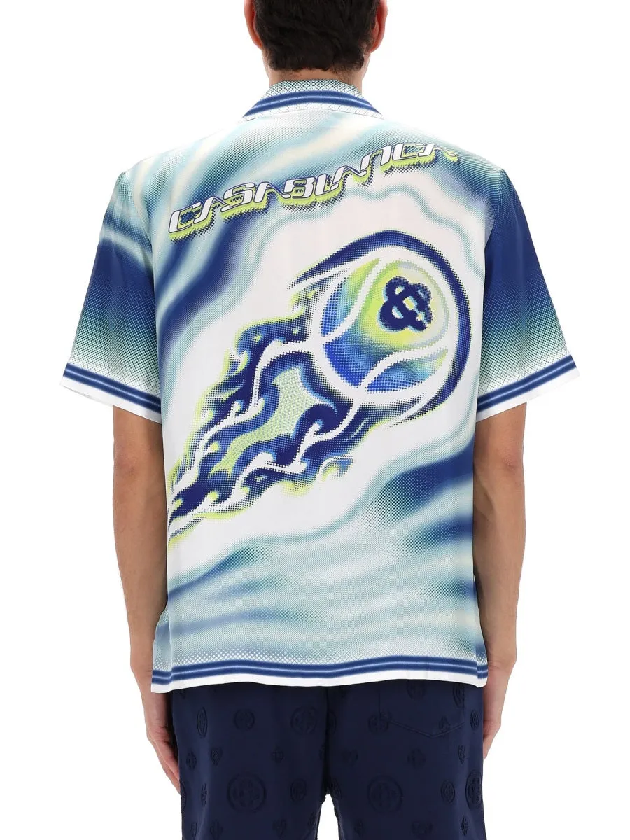 "Flaming Tennis Ball" Shirt sold by Wanan Luxury product image thumbnail 5