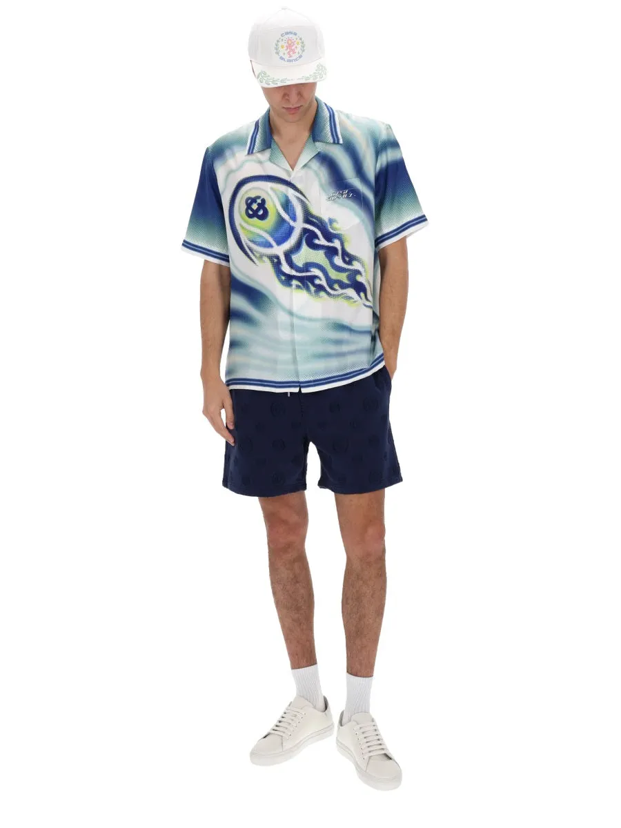 "Flaming Tennis Ball" Shirt sold by Wanan Luxury product image thumbnail 2