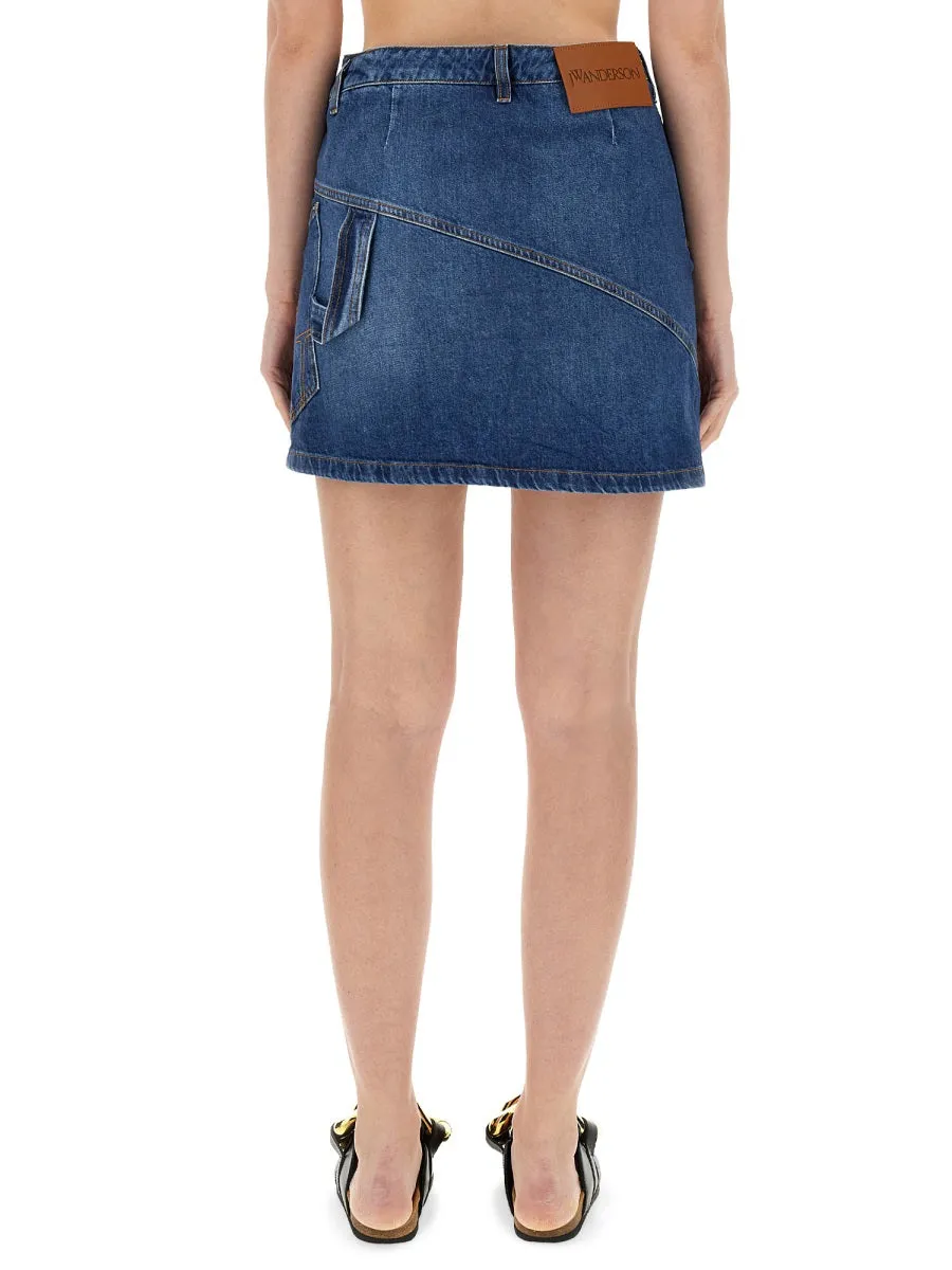 Denim Miniskirt sold by Wanan Luxury product image thumbnail 3