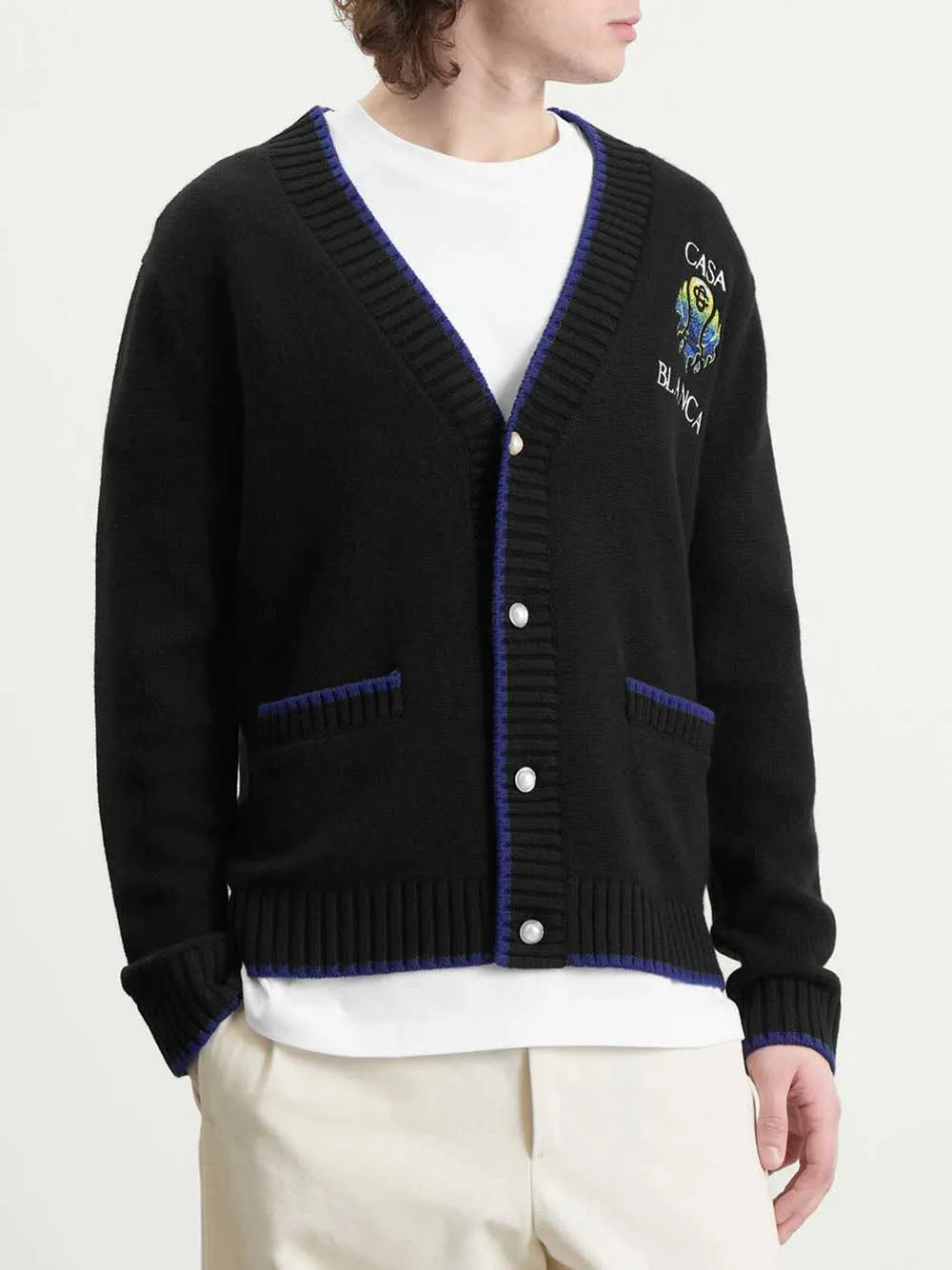 Flaming Tennis Ball Cardigan - Black sold by Wanan Luxury product image thumbnail 2