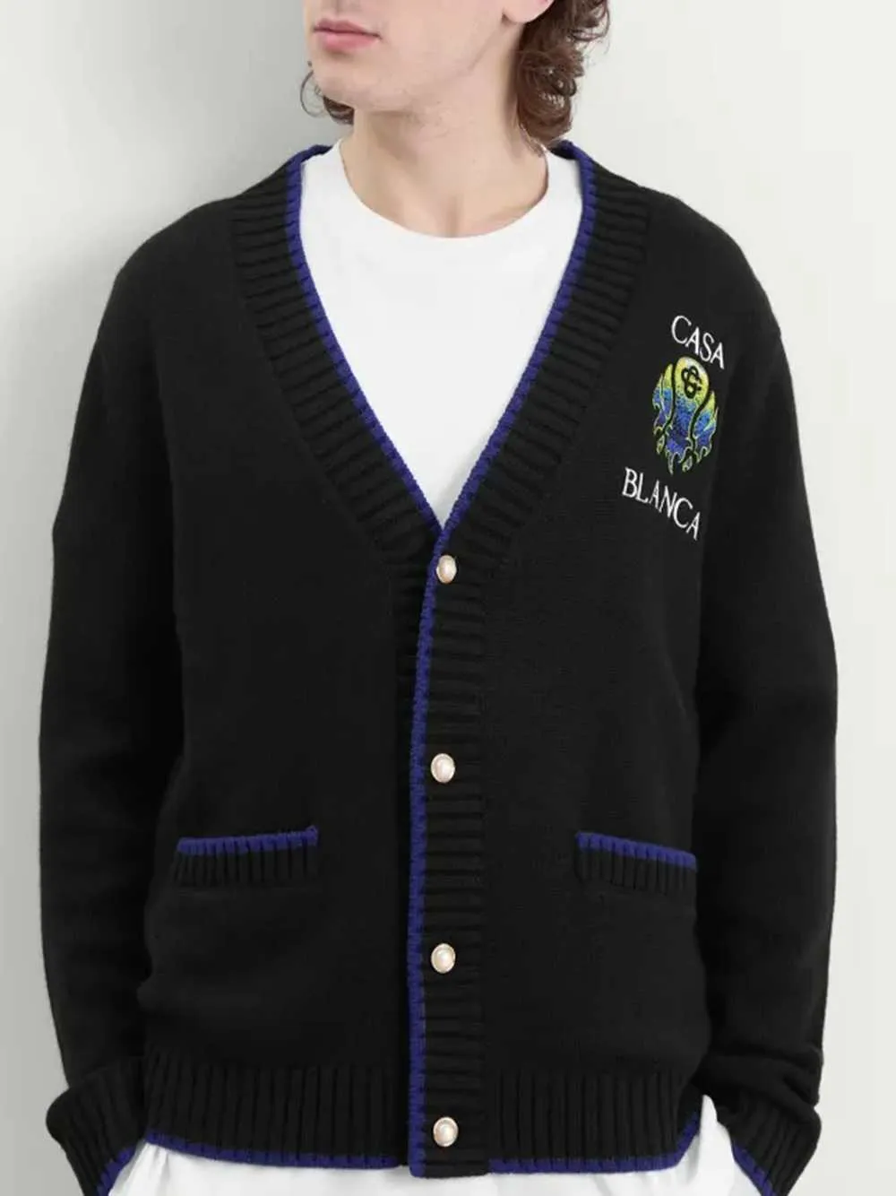 Flaming Tennis Ball Cardigan - Black sold by Wanan Luxury product image thumbnail 3