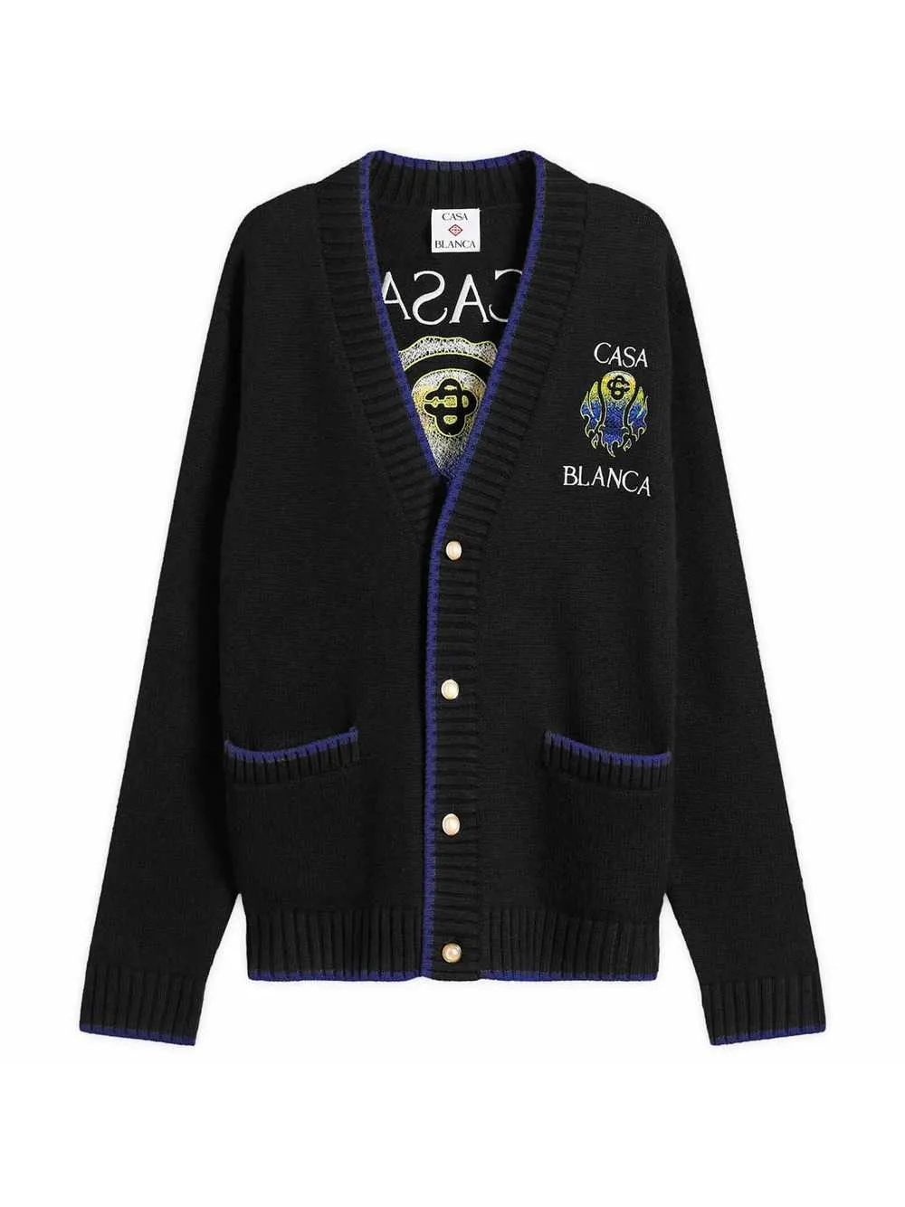 Flaming Tennis Ball Cardigan - Black sold by Wanan Luxury