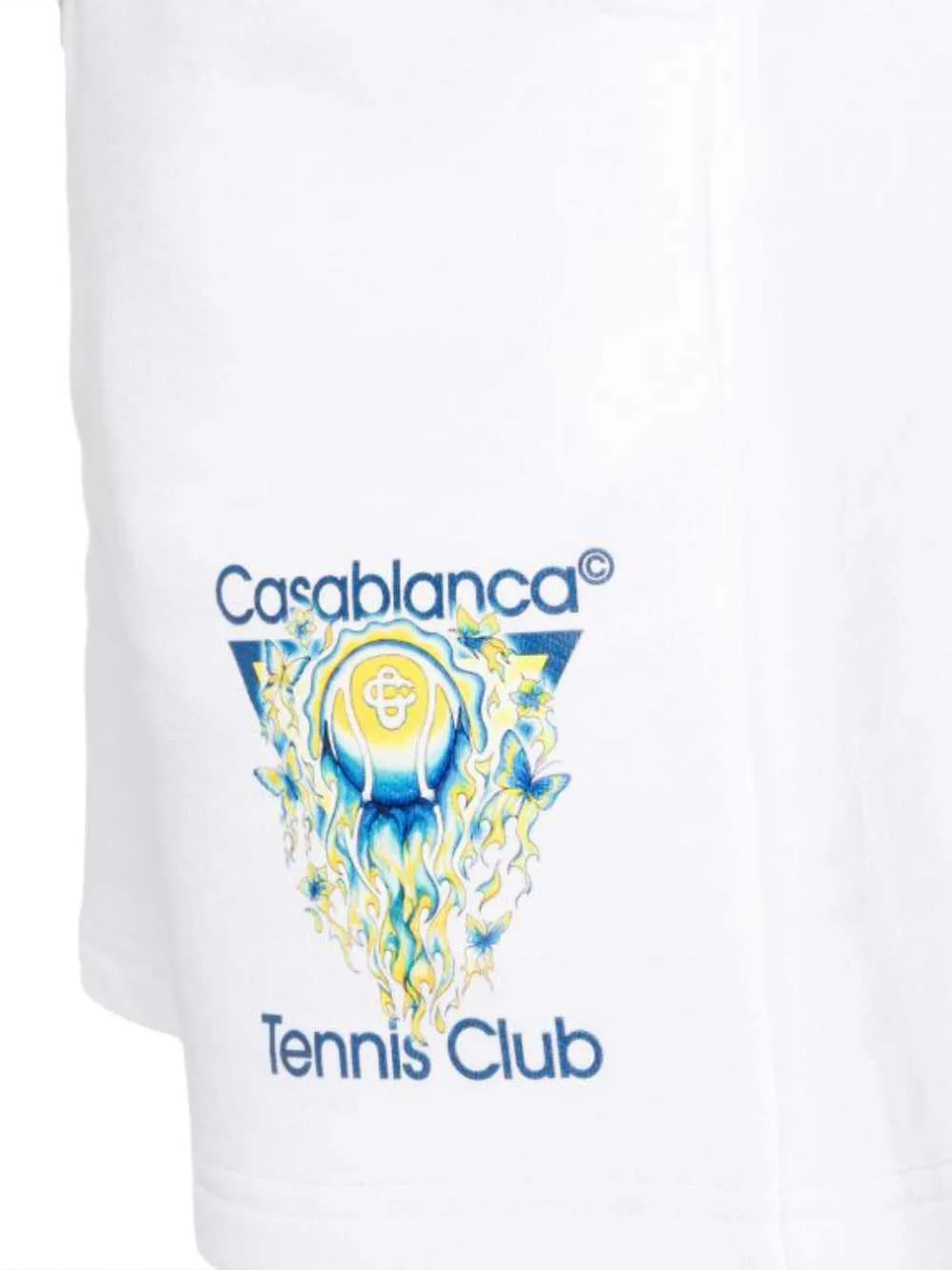 Men`S White Cotton Loopback Shorts sold by Wanan Luxury product image thumbnail 2