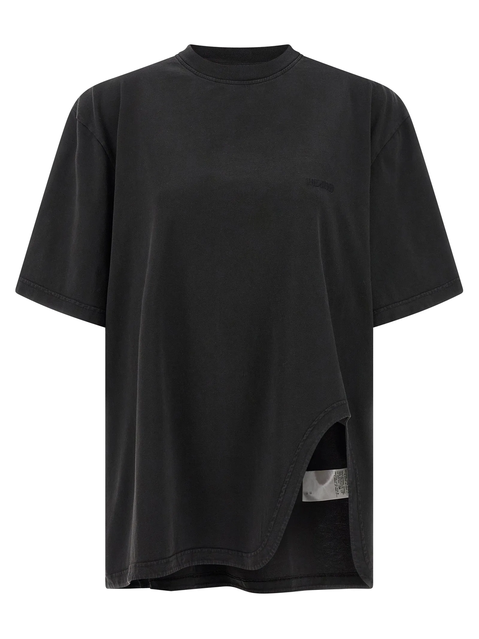 Shaped Split T-Shirt Black sold by Wanan Luxury