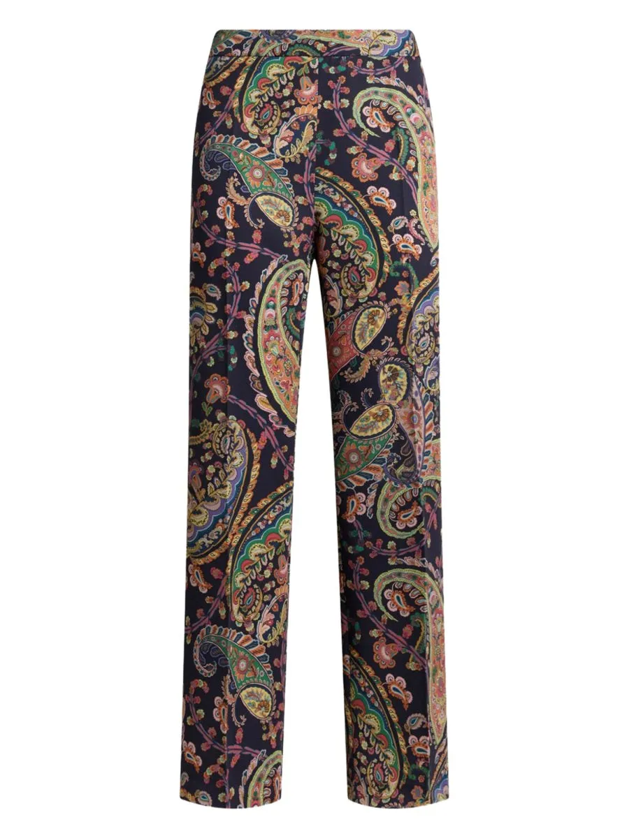Paisley Foliage "Bootcut" Pants sold by Wanan Luxury