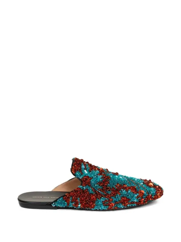 Sequined Slippers made by Dries Van Noten