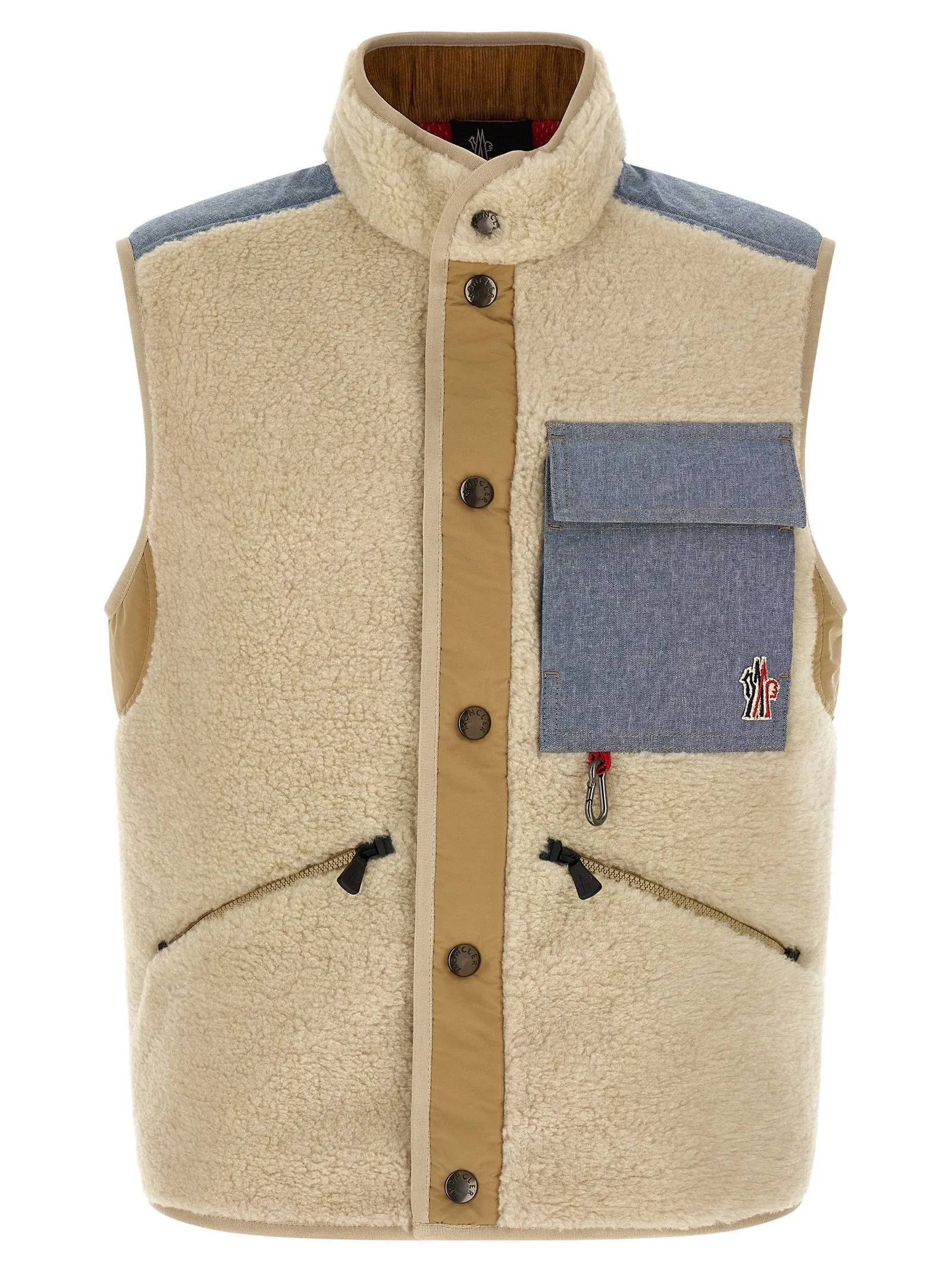 Teddy & Chambray Vest Gilet Multicolor sold by Wanan Luxury