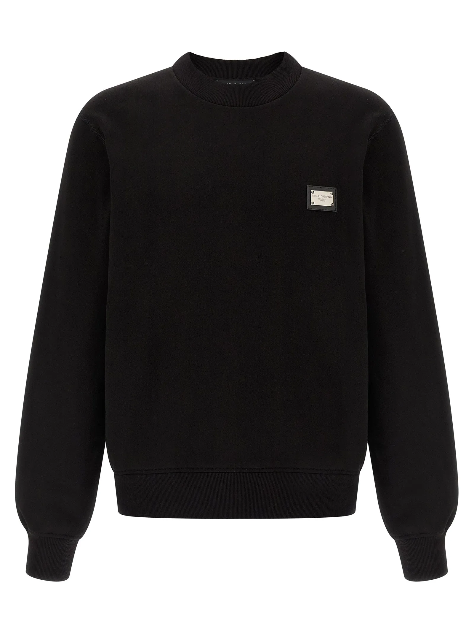 Logo Plate Sweatshirt Black sold by Wanan Luxury