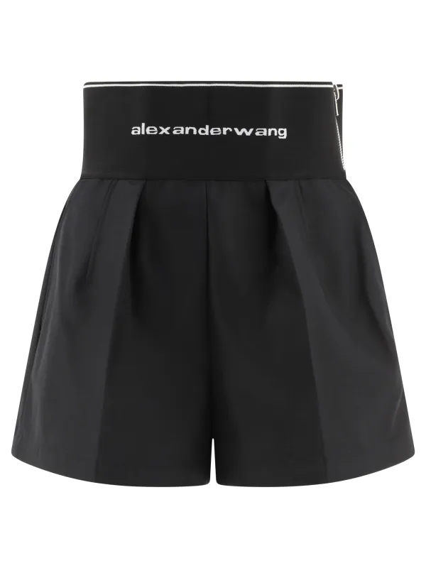 Safari Short With Exposed Zipper And Logo Elastic Shorts Black sold by Wanan Luxury