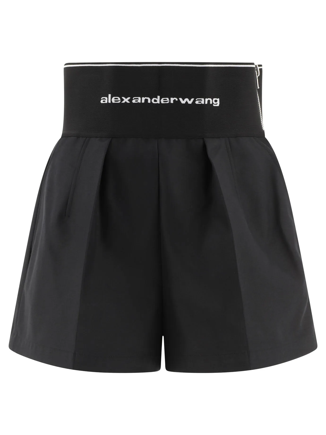 Safari Short With Exposed Zipper And Logo Elastic Shorts Black sold by Wanan Luxury