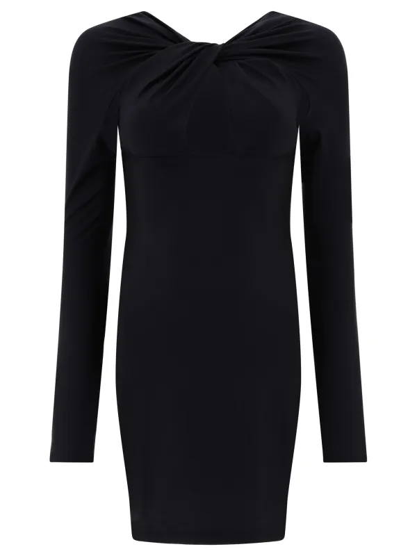 Twisted Cut-Out Dresses Black sold by Wanan Luxury