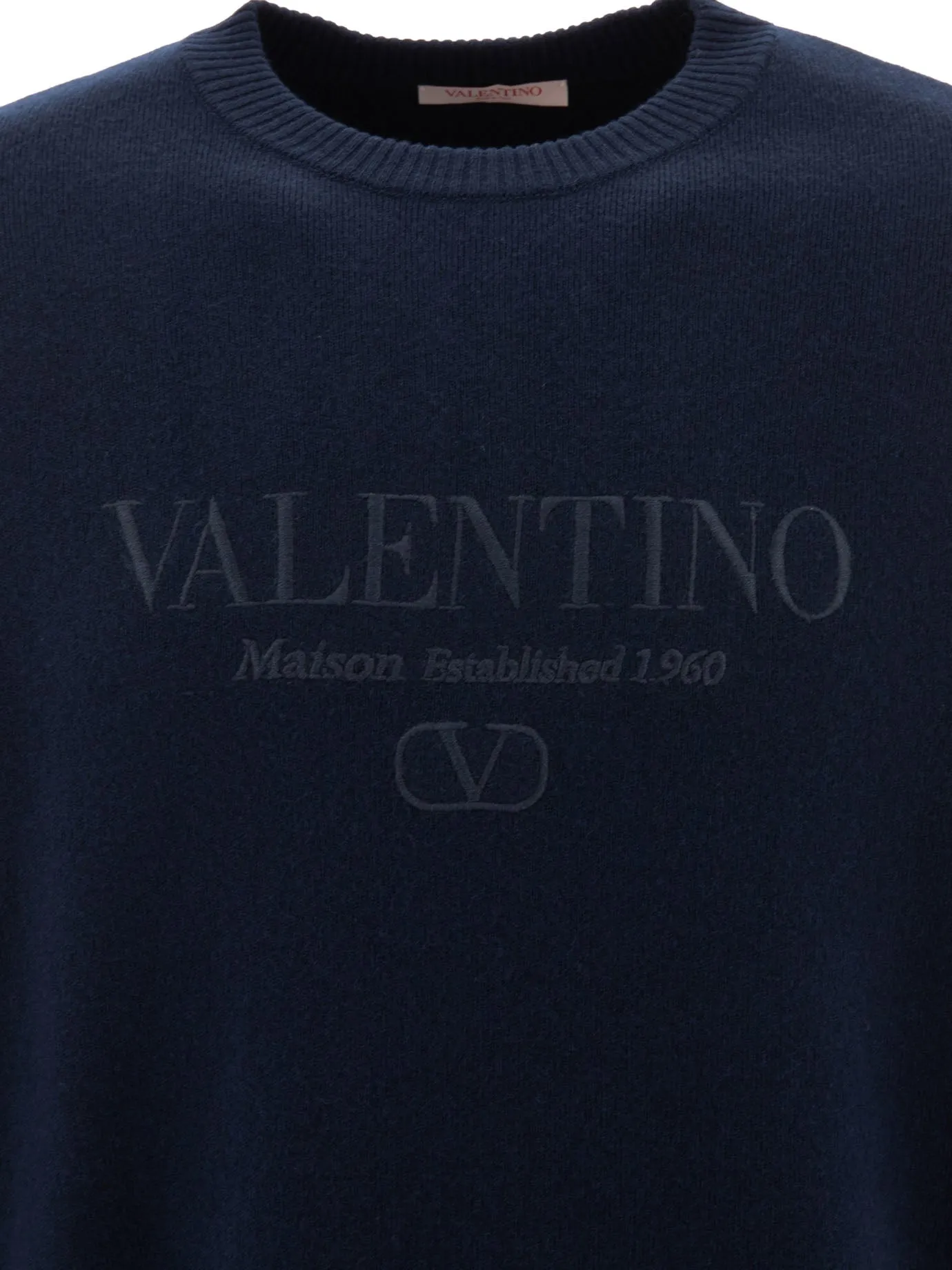 Wool Sweater With Valentino Embroidery Knitwear Blue sold by Wanan Luxury product image thumbnail 3