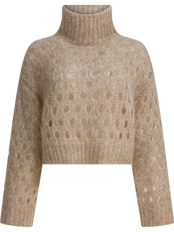 Dazzling Net Knitwear Beige sold by Wanan Luxury
