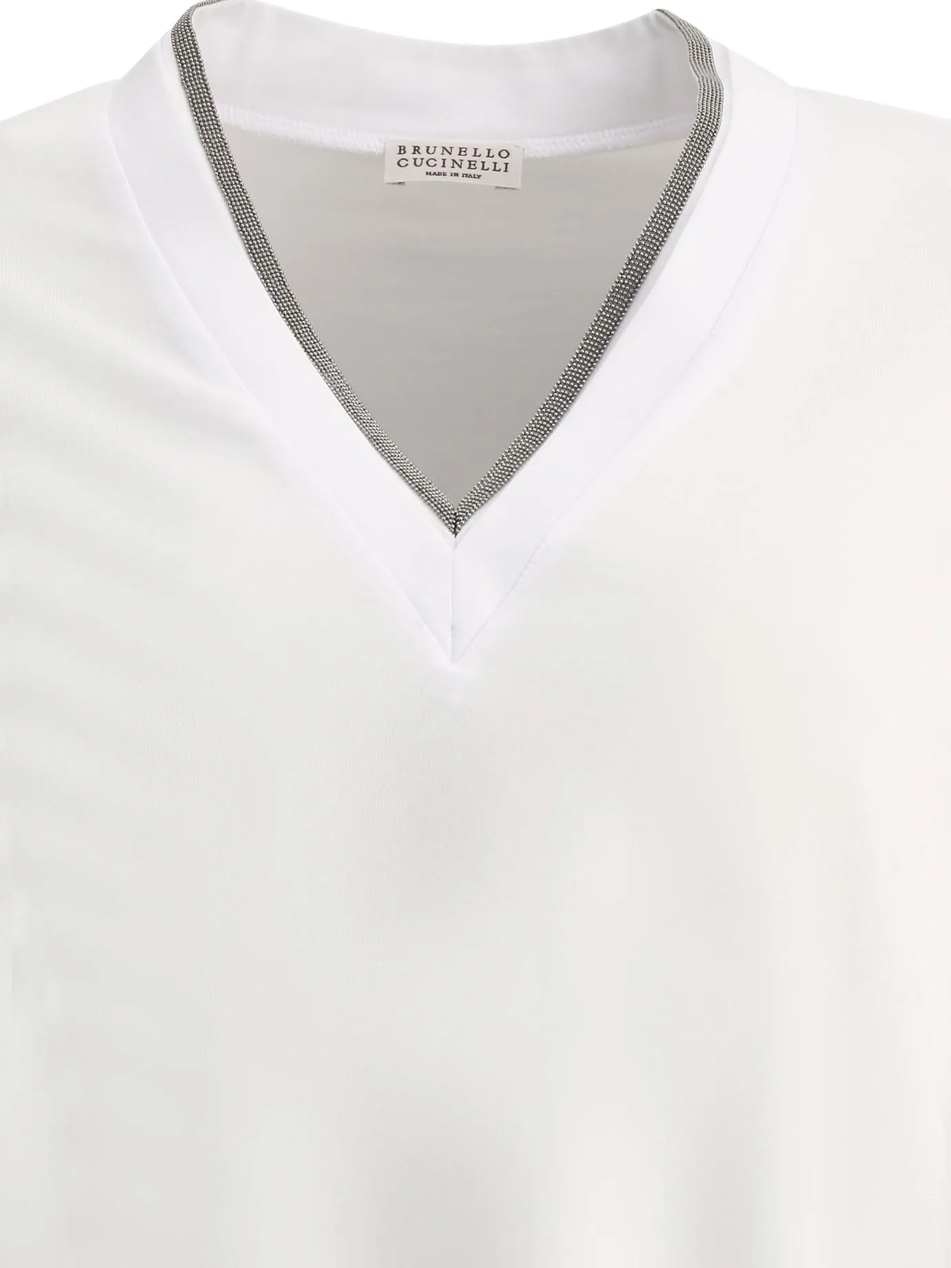 T-Shirt With Shiny Contour T-Shirts White sold by Wanan Luxury product image thumbnail 3