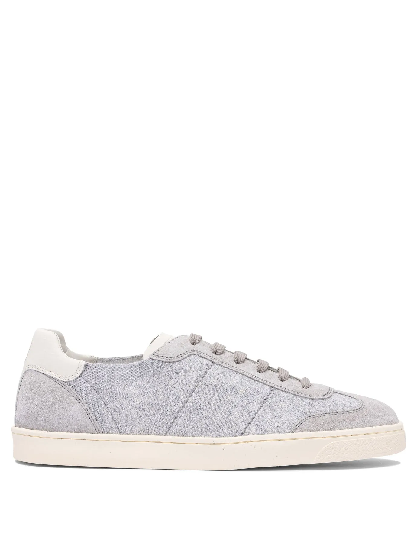 Cotton Knit, Suede And Soft Calf Sneakers Sneakers & Slip-On Grey sold by Wanan Luxury