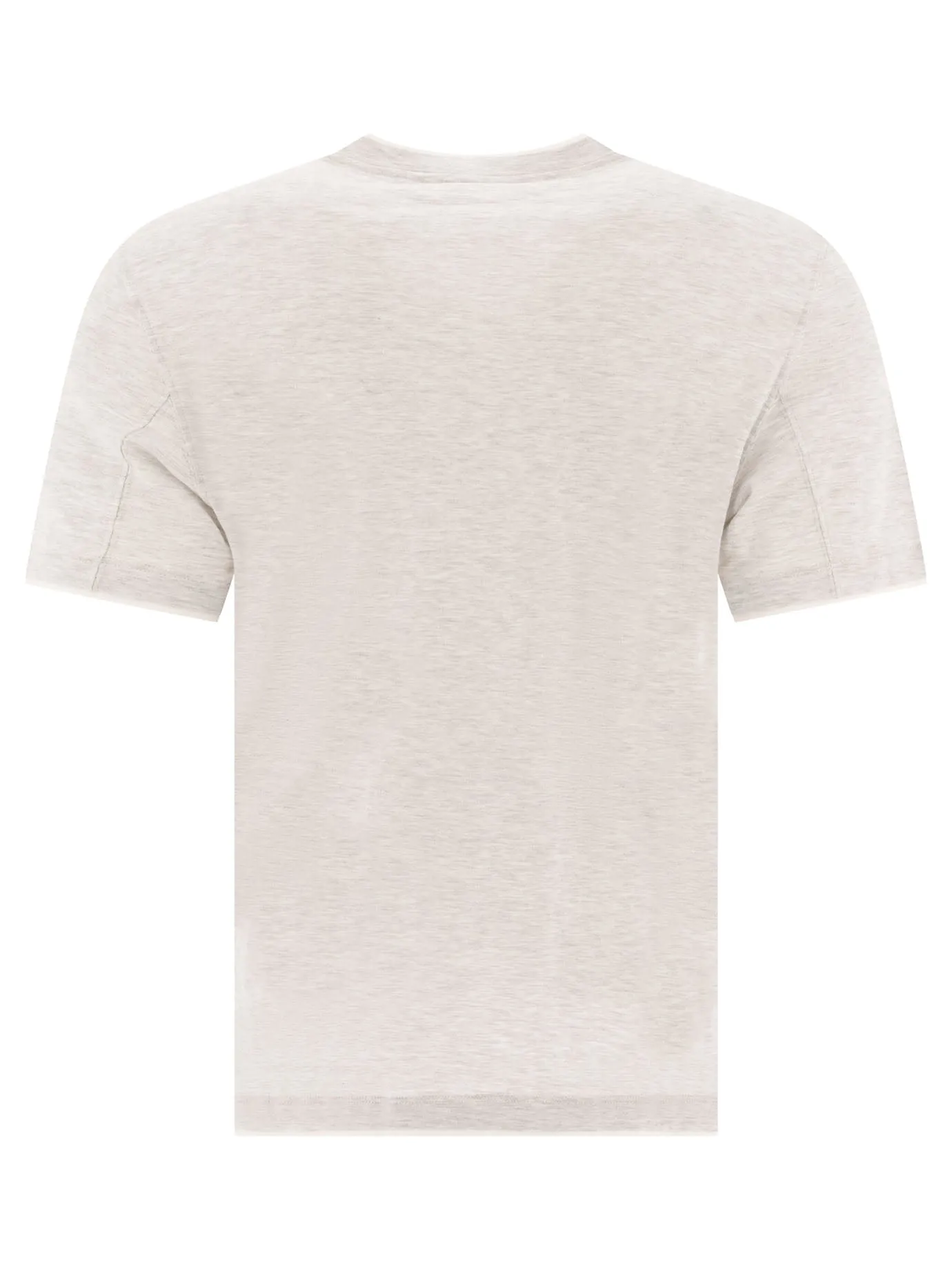 Crew-Neck T-Shirt In Linen And Cotton Jersey With Faux Layering T-Shirts Grey sold by Wanan Luxury product image thumbnail 2