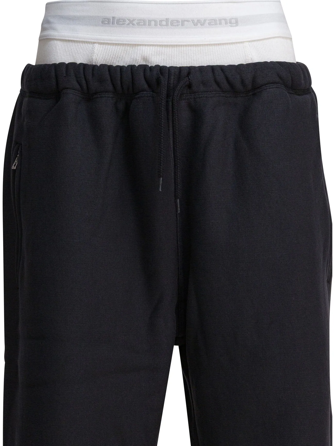 Wide Leg Sweatpant W/ Logo Elastic Exposed Brief Trousers Black sold by Wanan Luxury product image thumbnail 3