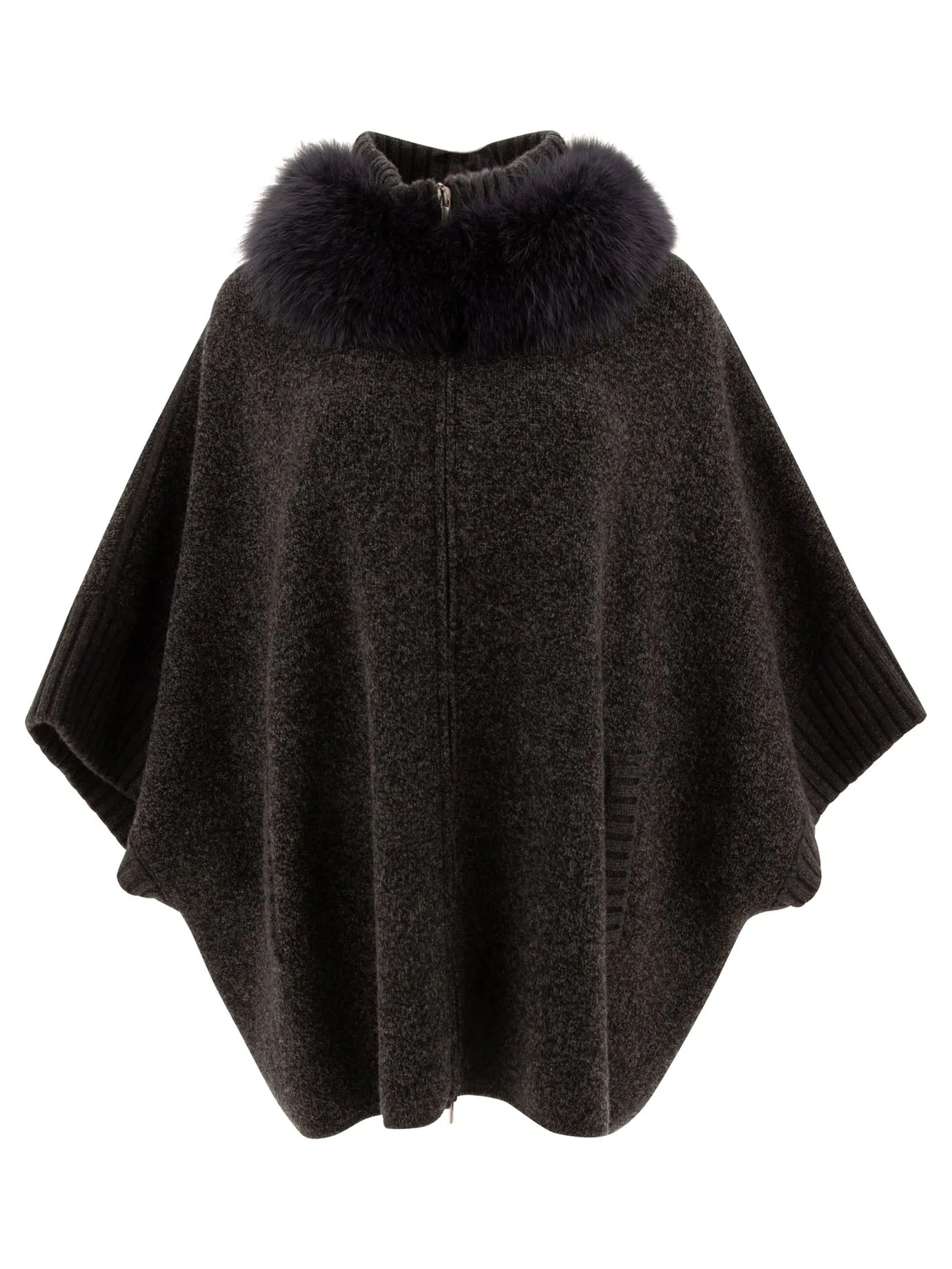 Wool And Cashmere Poncho Jackets And Coats Grey sold by Wanan Luxury