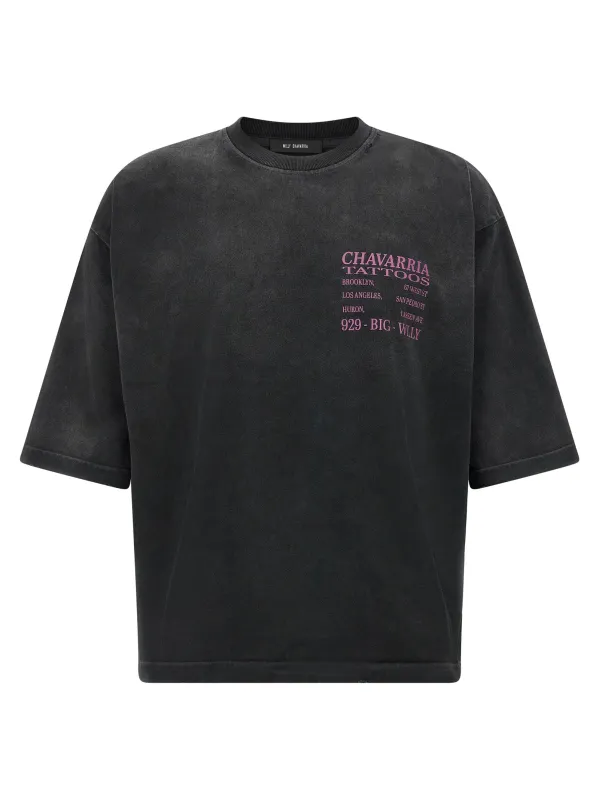 Willy Tattoo - Buffalo Tee T-Shirt Black made by Willy Chavarria