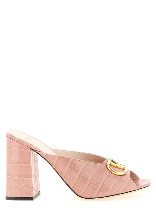 Vlogo Signature Sandals Pink made by Valentino Garavani