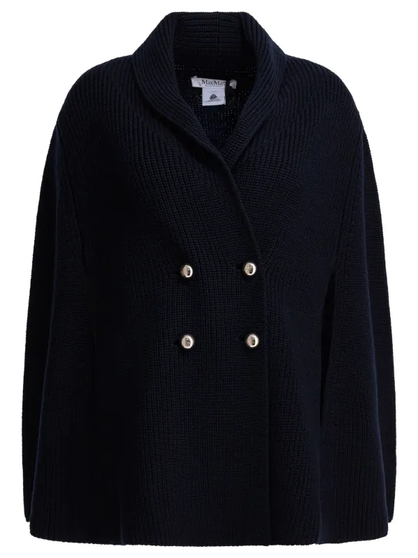Virgin Wool Cardigan Knitwear Blue sold by Wanan Luxury