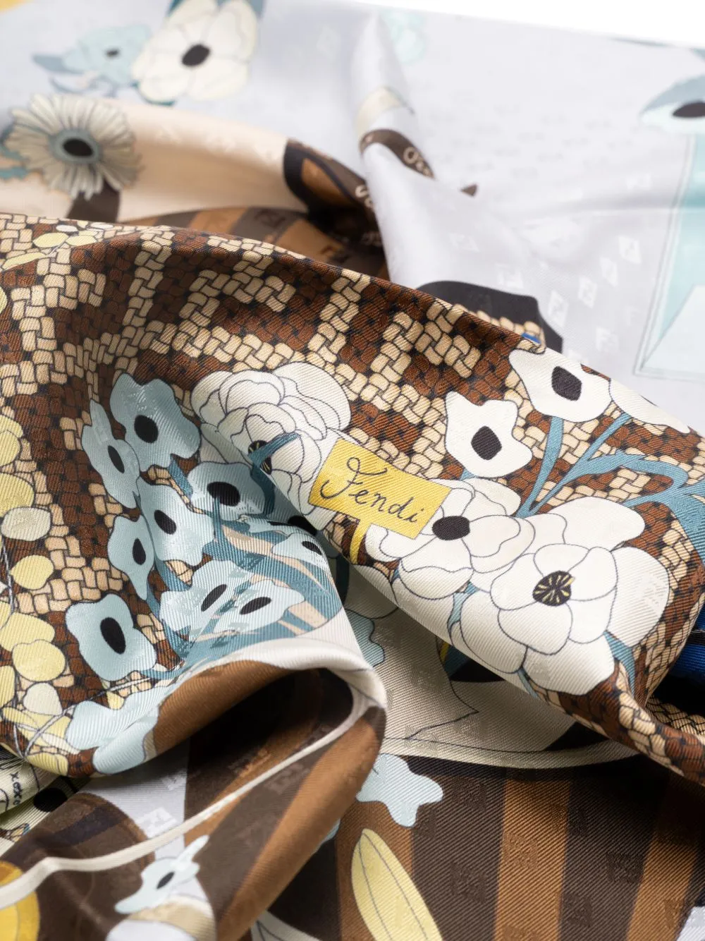 Printed Silk Foulard sold by Wanan Luxury product image thumbnail 5