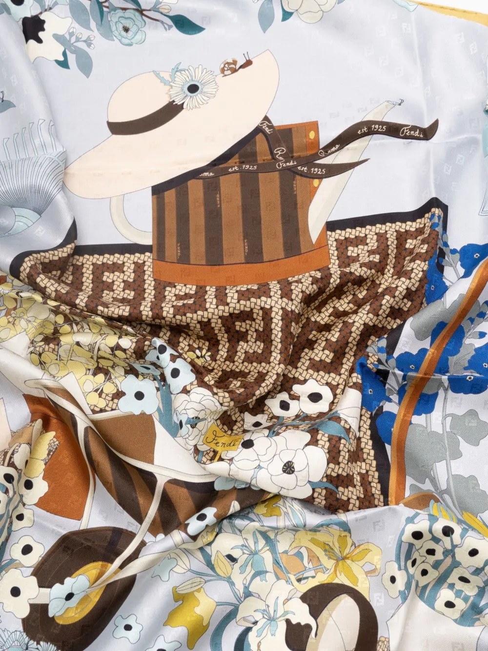 Printed Silk Foulard sold by Wanan Luxury product image thumbnail 2