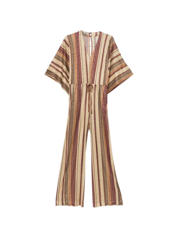 Striped Long Jumpsuit made by Wanan Luxury