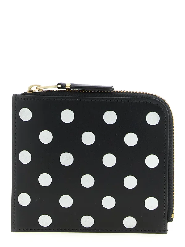 Polka Dots Printed Wallet Wallets And Card Holders White/Black sold by Wanan Luxury