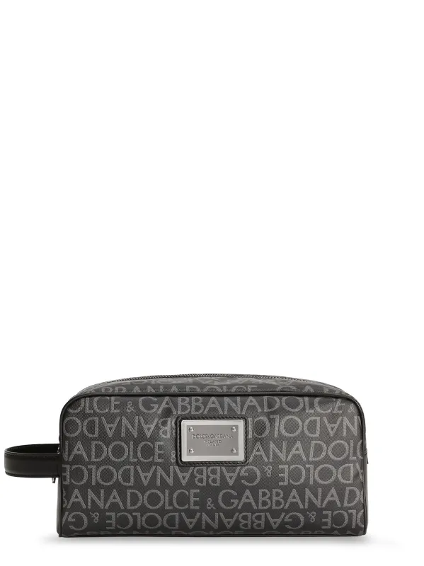 Coated Canvas Necessaire With All-Over Logo sold by Wanan Luxury
