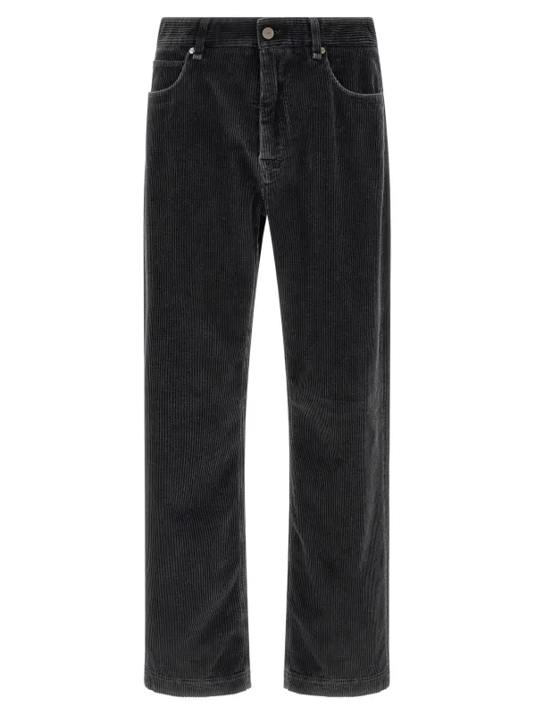 Velvet Pants Gray made by Fendi