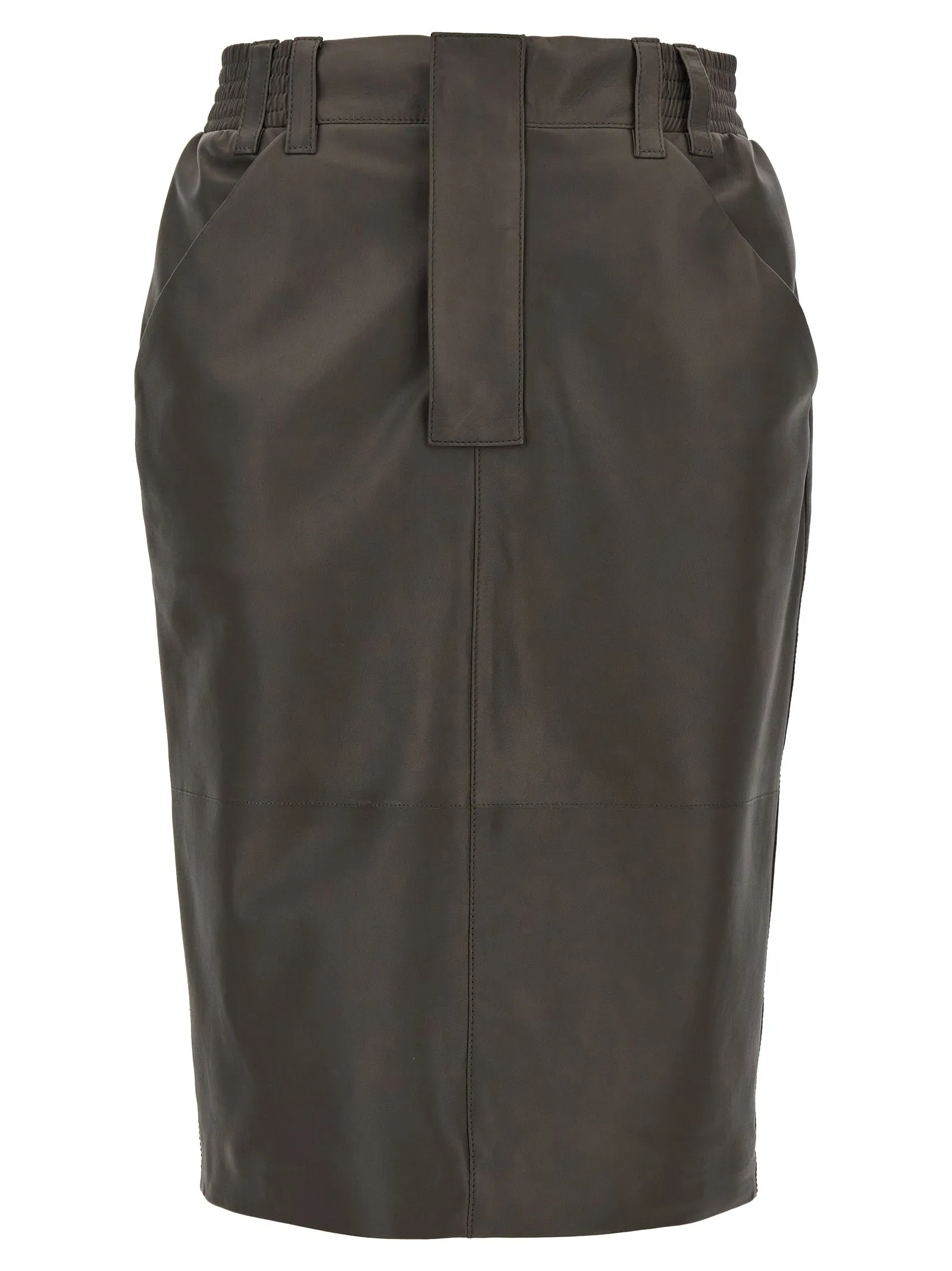 Leather Skirt Skirts Gray sold by Wanan Luxury