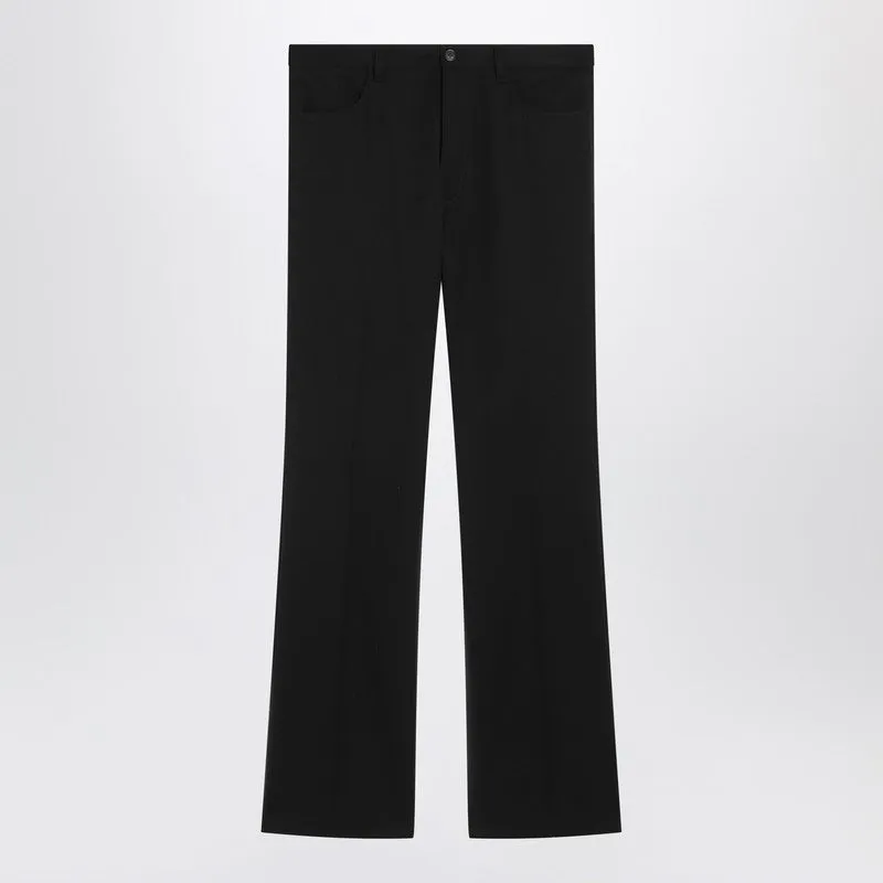 Black Regular Fit Tailored Trousers sold by Wanan Luxury