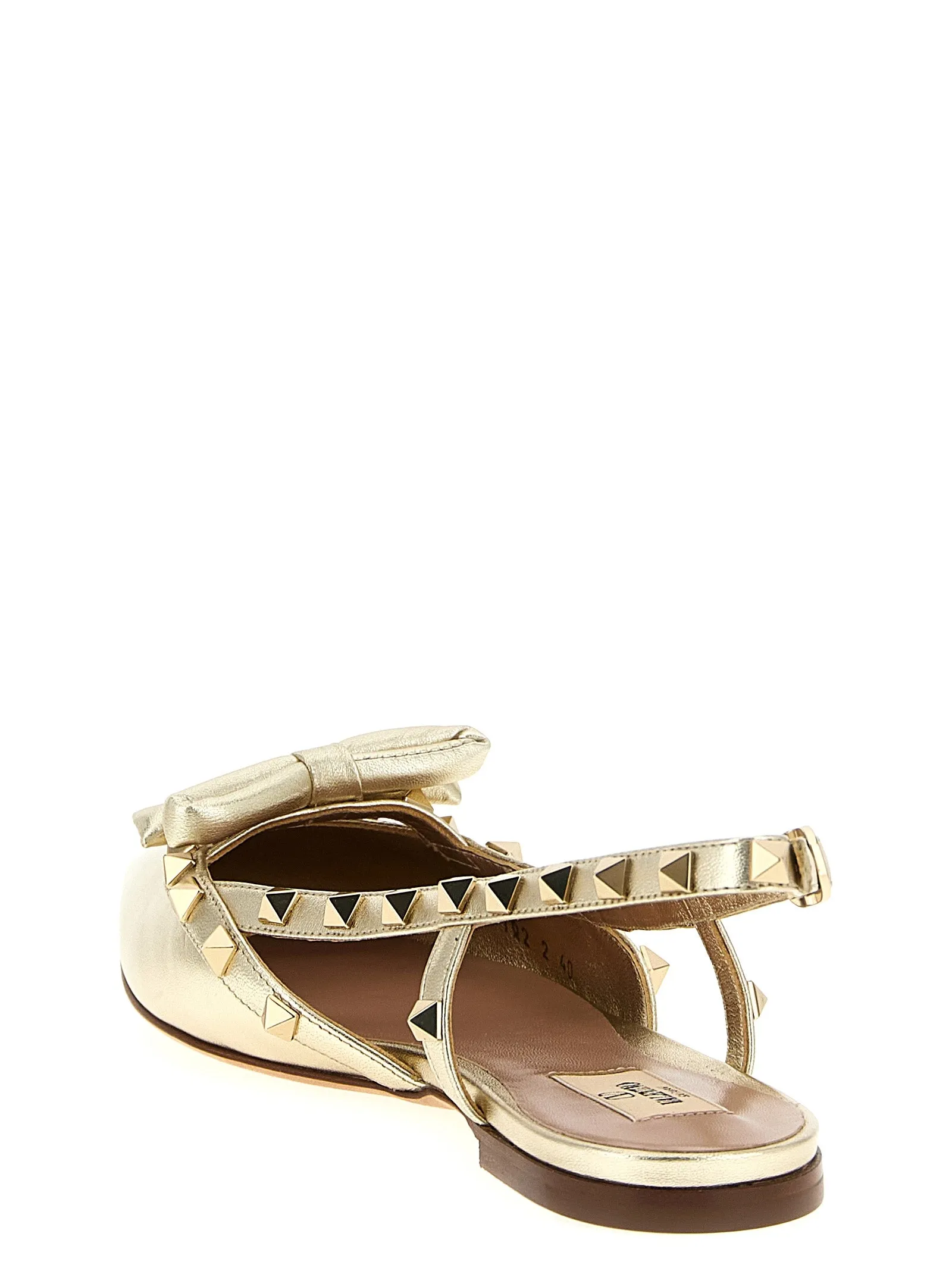 Rockstud Flat Shoes Gold sold by Wanan Luxury product image thumbnail 3
