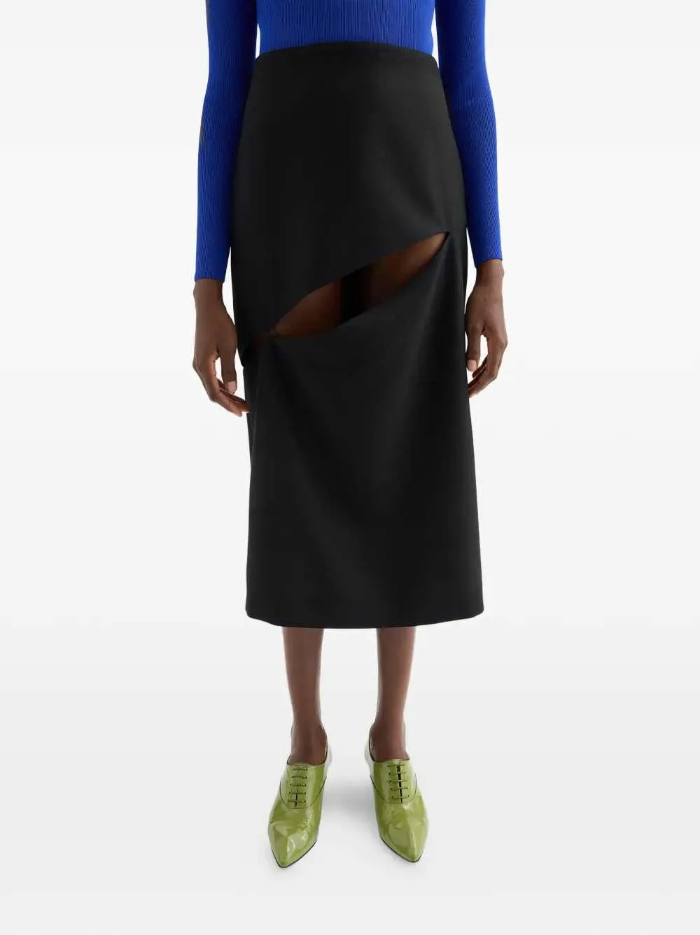 Midi Skirt With Cut-Out Detail sold by Wanan Luxury product image thumbnail 2