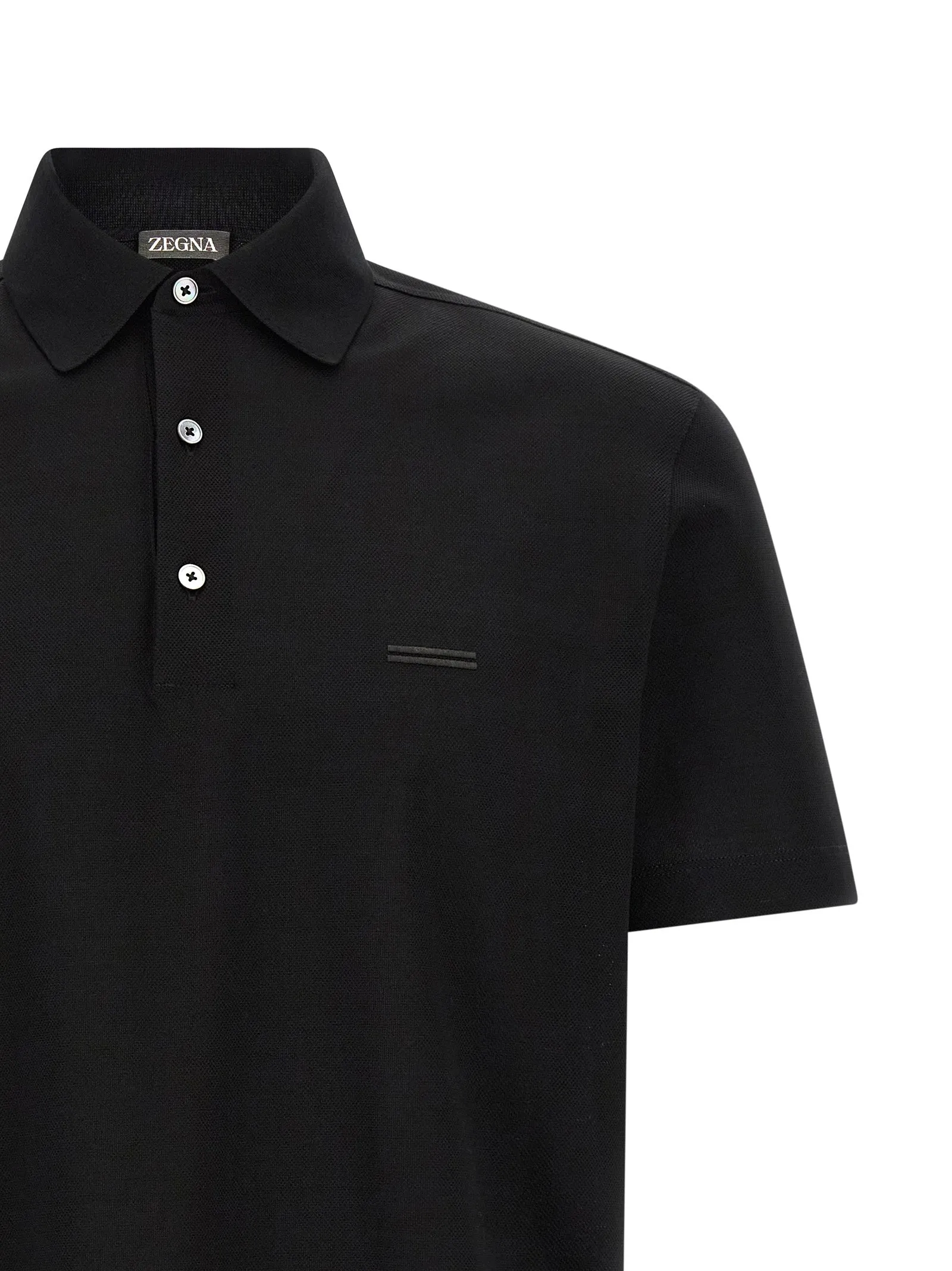 Piqué Cotton Shirt Polo Black sold by Wanan Luxury product image thumbnail 3